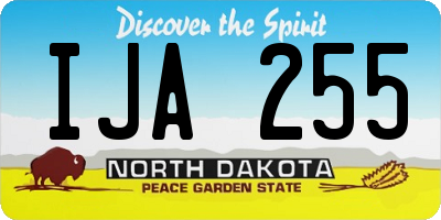 ND license plate IJA255