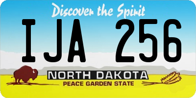 ND license plate IJA256