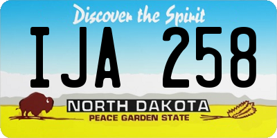 ND license plate IJA258