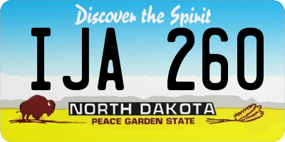 ND license plate IJA260