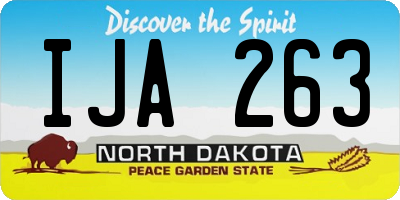 ND license plate IJA263
