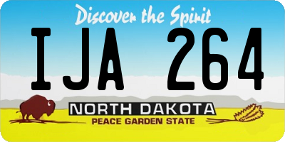 ND license plate IJA264