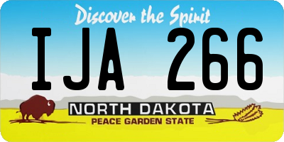 ND license plate IJA266