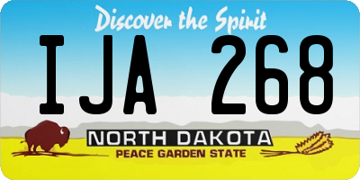 ND license plate IJA268