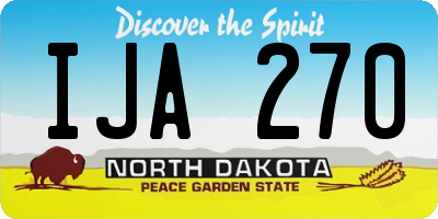 ND license plate IJA270