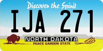 ND license plate IJA271