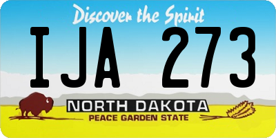 ND license plate IJA273