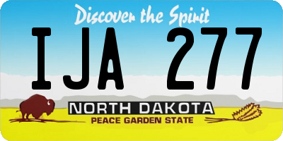 ND license plate IJA277