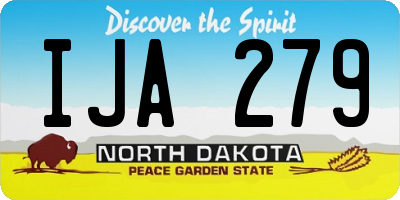 ND license plate IJA279