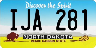ND license plate IJA281
