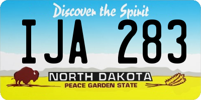 ND license plate IJA283