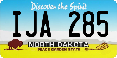 ND license plate IJA285