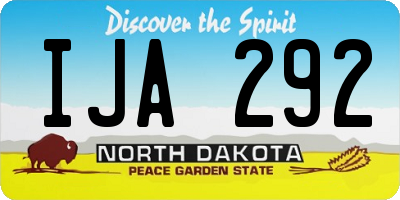 ND license plate IJA292