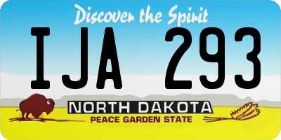 ND license plate IJA293