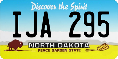 ND license plate IJA295