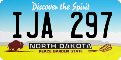 ND license plate IJA297