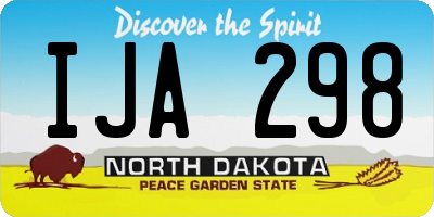 ND license plate IJA298