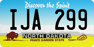 ND license plate IJA299