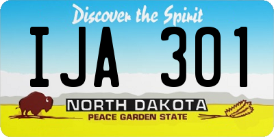 ND license plate IJA301