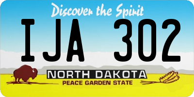 ND license plate IJA302