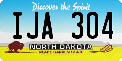 ND license plate IJA304