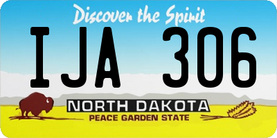 ND license plate IJA306