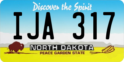 ND license plate IJA317