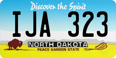 ND license plate IJA323