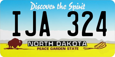 ND license plate IJA324