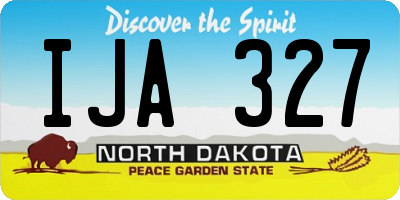 ND license plate IJA327