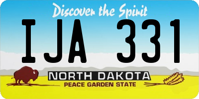 ND license plate IJA331