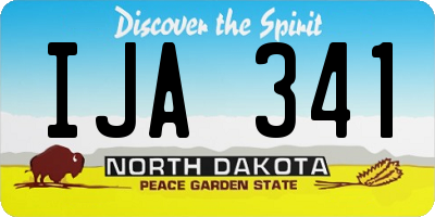 ND license plate IJA341