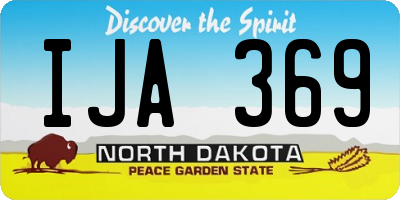 ND license plate IJA369