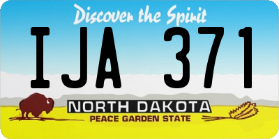 ND license plate IJA371