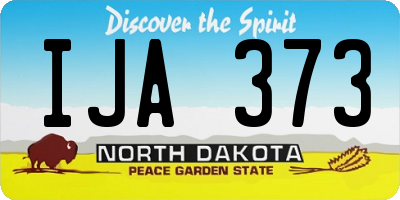 ND license plate IJA373