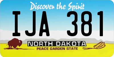 ND license plate IJA381