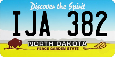 ND license plate IJA382