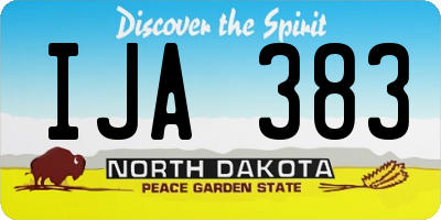 ND license plate IJA383