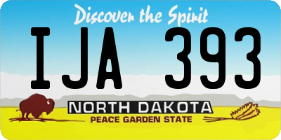 ND license plate IJA393