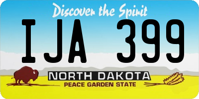 ND license plate IJA399