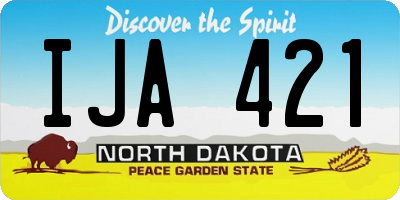ND license plate IJA421
