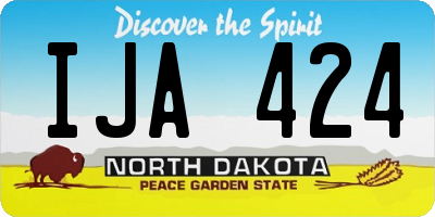 ND license plate IJA424