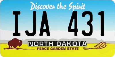 ND license plate IJA431