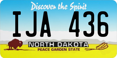 ND license plate IJA436