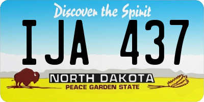 ND license plate IJA437