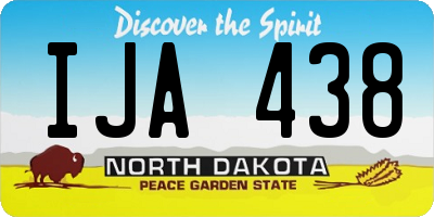 ND license plate IJA438