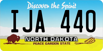 ND license plate IJA440