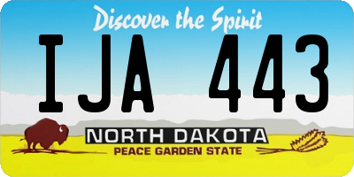 ND license plate IJA443