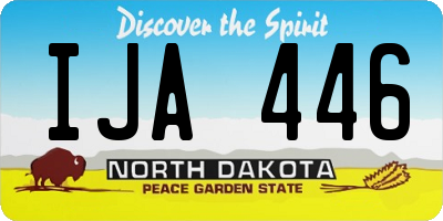 ND license plate IJA446