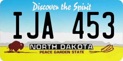 ND license plate IJA453